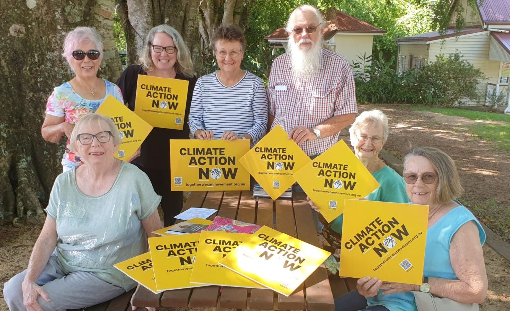 St Mary’s Anglican Church, Montville parishioners gathered with The Rev’d Deborah Bird on Australia’s Overshoot Day 