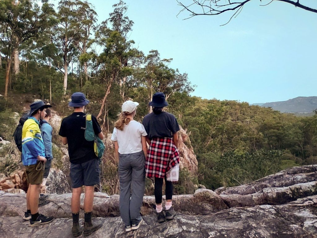Year 10 CAC students enjoying the sights of Mount Barney National Park