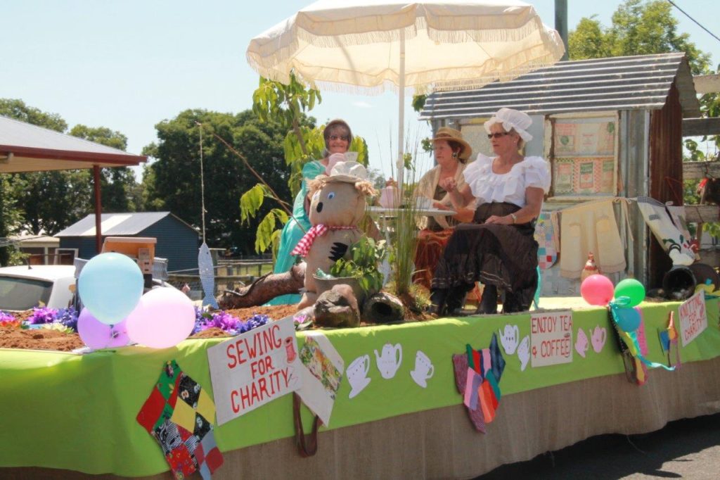 Women’s Shed members on their winning float