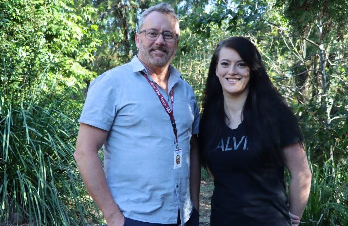 Anglicare Southern Queensland’s InSync Service Manager Rees Maddren with Cherice