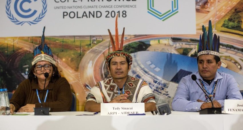 First Nations people speak at the UN climate negotiations COP24