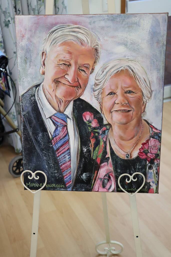The lovely portrait of Mervyn and wife Maureen at Symes Thorpe on 30 August 2022