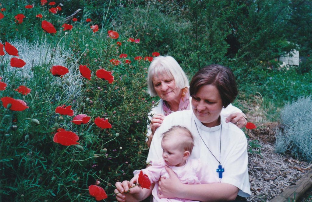 Three generations of Ruth's family in 1999