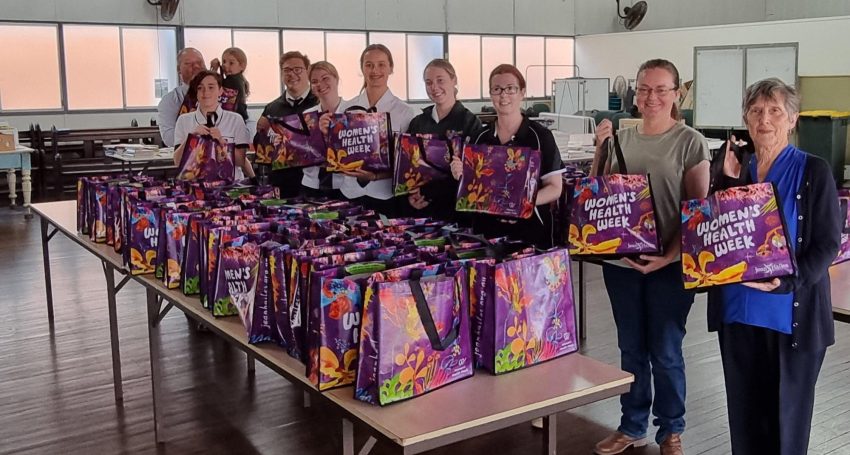 The Parish of Bundaberg and St Luke’s Anglican School collaborated to pack 100 care packages for women