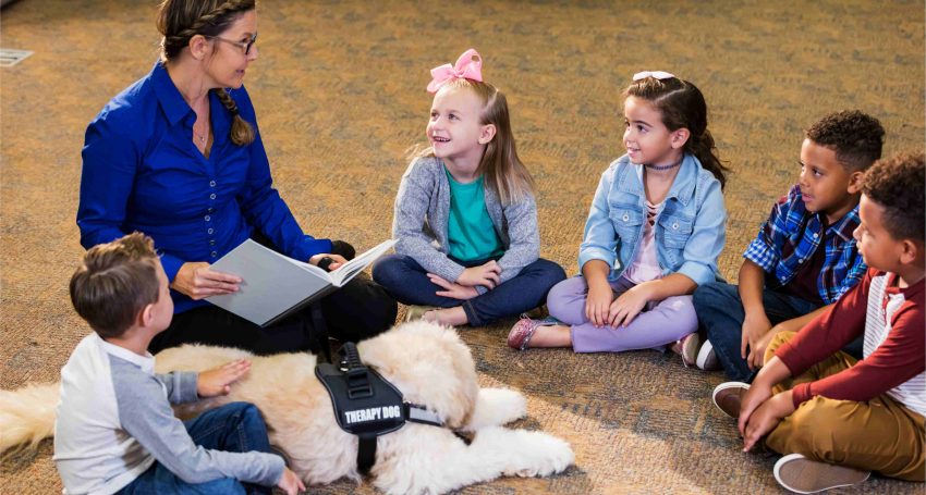 Assistance dog and children