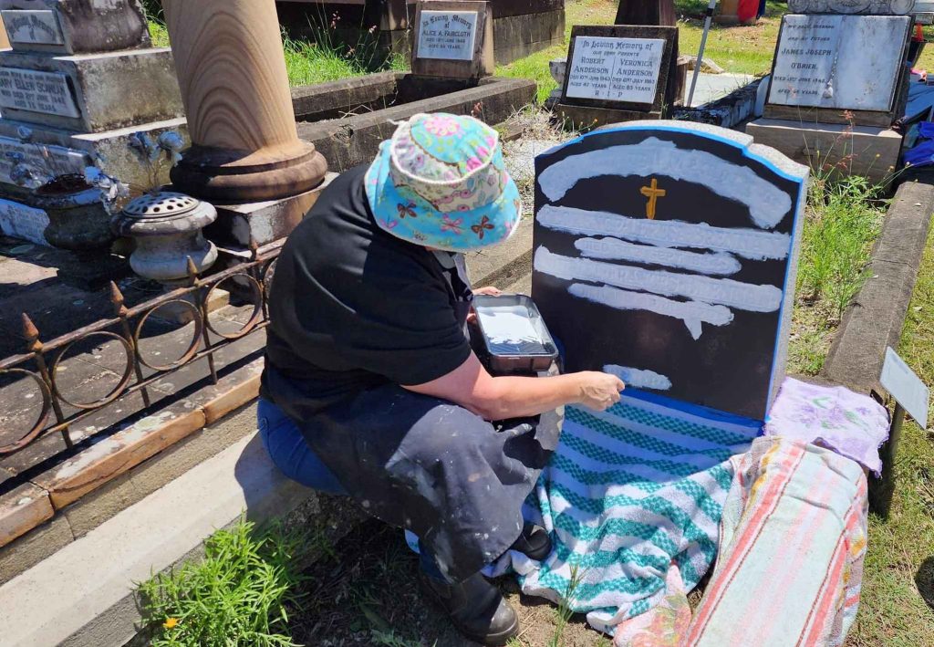 Jenny Clark engages in restoration projects at Balmoral Cemetery 