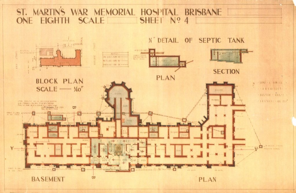 St Martin's War Memorial Hospital floor plan