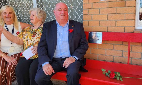 Burleigh Heads Anglican Church Red Bench unveiling
