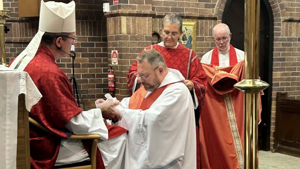 The Rev'd Dr John Rolley was ordained to the priesthood by Bishop Cam Venables on Wednesday 29 February 2023