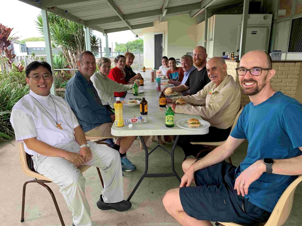 On Good Friday in 2023, Bishop Roundhill enjoyed a time of fellowship with parishioners and clergy