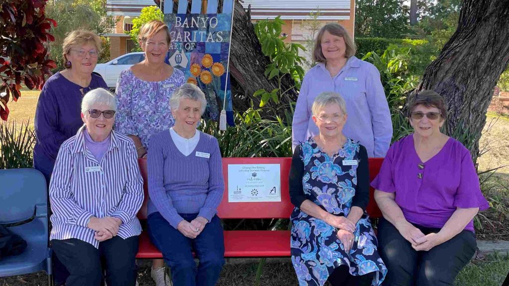 A red bench was installed and commemorated on 13 May 2023 at St Oswald’s Anglican Church in Banyo