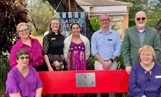 A red bench was installed and commemorated in May 2023 at St Oswald’s Anglican Church in Banyo