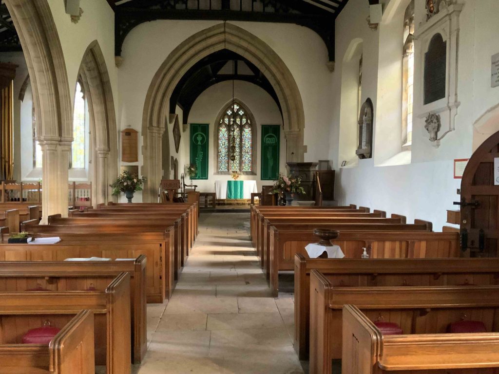 Interior of Holy Trinity Church Wickwar, Gloucestershire, England