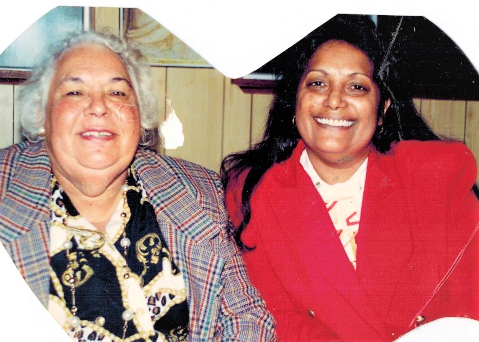 Jean Pattel (mother) and Prof Dr Anne Pattel-Gray at a national Aboriginal Women's conference, titled "Tiddas Talking Business", at the University of NSW's Law School in the 1990s 
